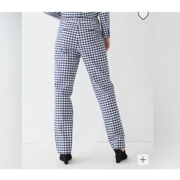 J. Crew Blue White Parke Kate Gingham Check Pants Suit Blazer & Pants Size 6 - Picture 9 of 15